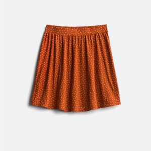 French Grey Rust and White Polka Dot Skirt